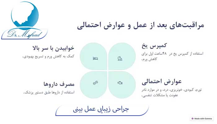 جراحی بینی و عوارض 