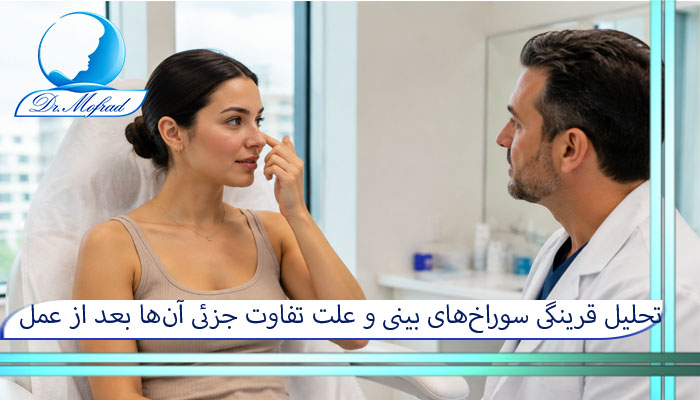 تحلیل قرینگی سوراخ‌های بینی و علت تفاوت جزئی آن‌ها بعد از عمل