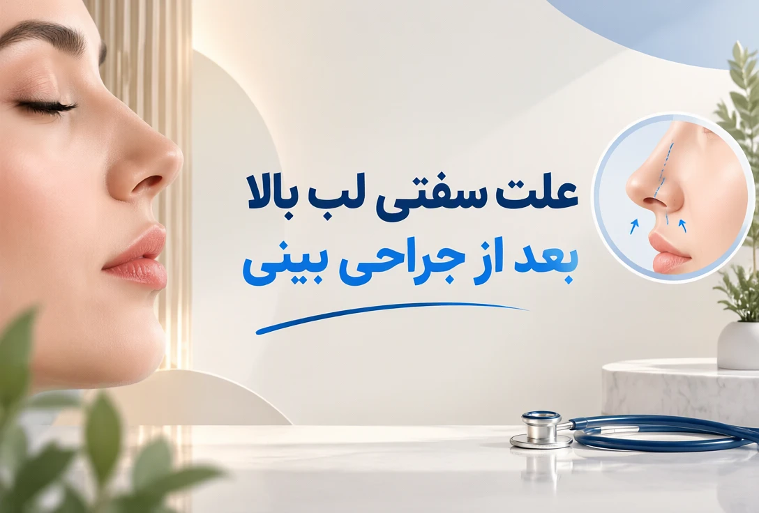  علت سفتی لب بالا بعد از جراحی بینی